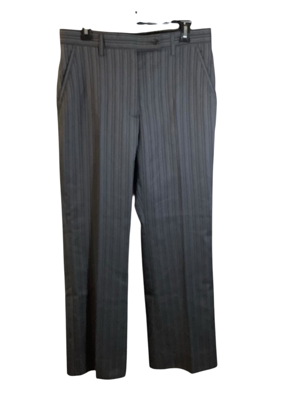 Acne Studios Women’s Wool Blend Pinstripe Pleated Trouser Pants Grey